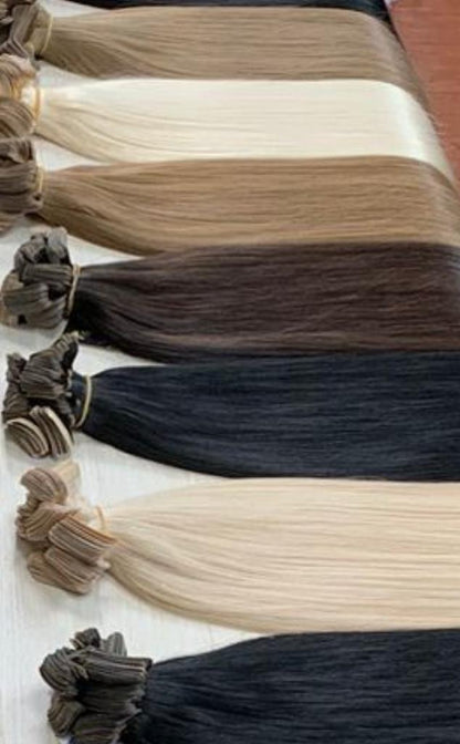 Tape in blond 30 - 75 cm (12" - 30"), glatt (straight).